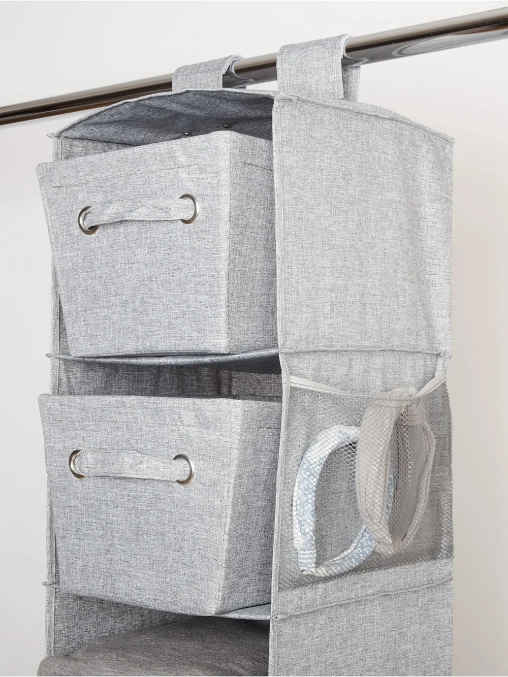 Dormify Gray Hanging Closet Organizer